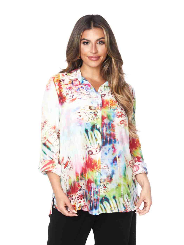 Tianello Wisteria Washable Silk "Loving" Blouse-Wash