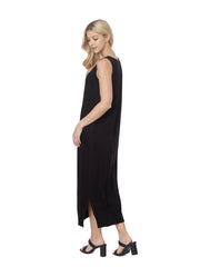 Tianello TENCEL™ "Latresa" Tank Dress-Black