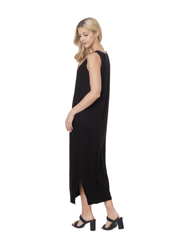 Tianello TENCEL™ "Latresa" Tank Dress-Black
