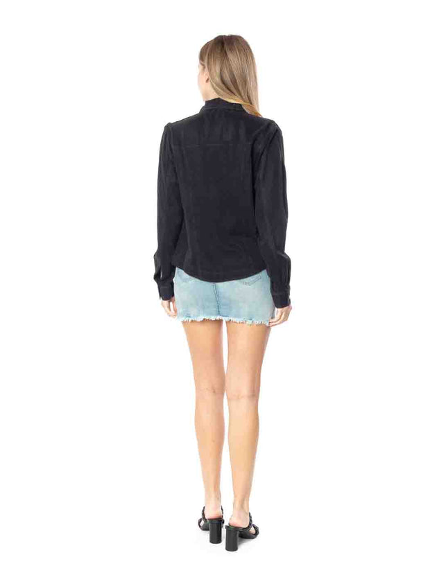 Tianello TENCEL™ "Mustang"  L.S. Classic  "Jean" Jacket with Side Pockets-Black