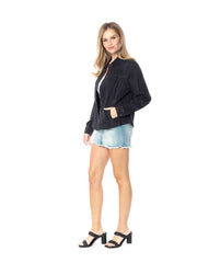 Tianello TENCEL™ "Mustang"  L.S. Classic  "Jean" Jacket with Side Pockets-Black