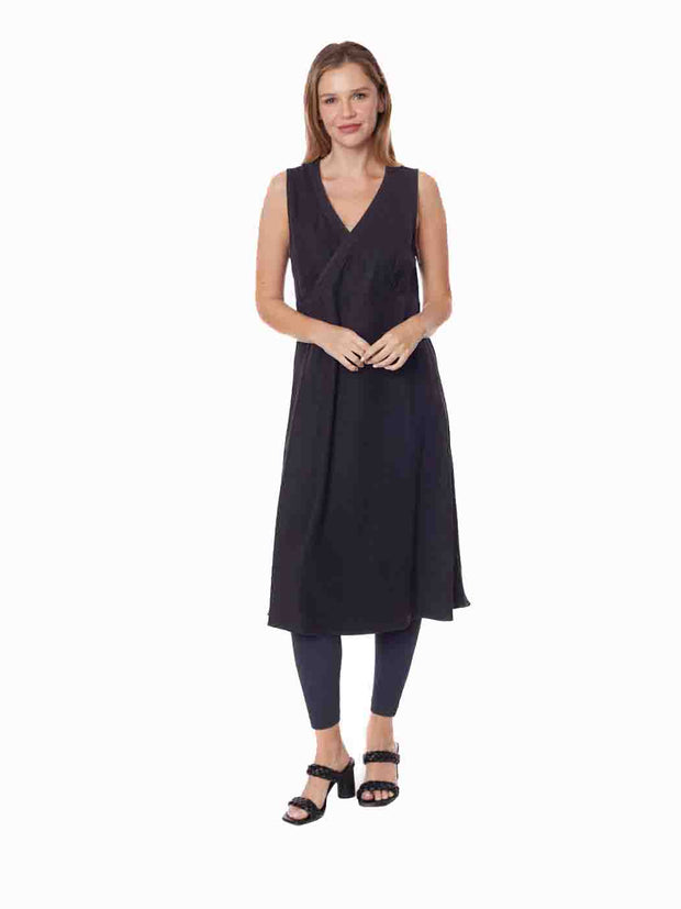 Tianello " TENCEL™ Herringbone LINEN "CINDY" Tank Dress