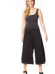 Tianello TENCEL™ "Gaucho" Skort - Pant-Black