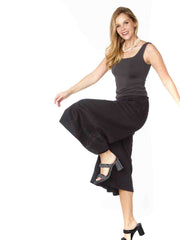 Tianello TENCEL™ "Gaucho" Skort - Pant-Black