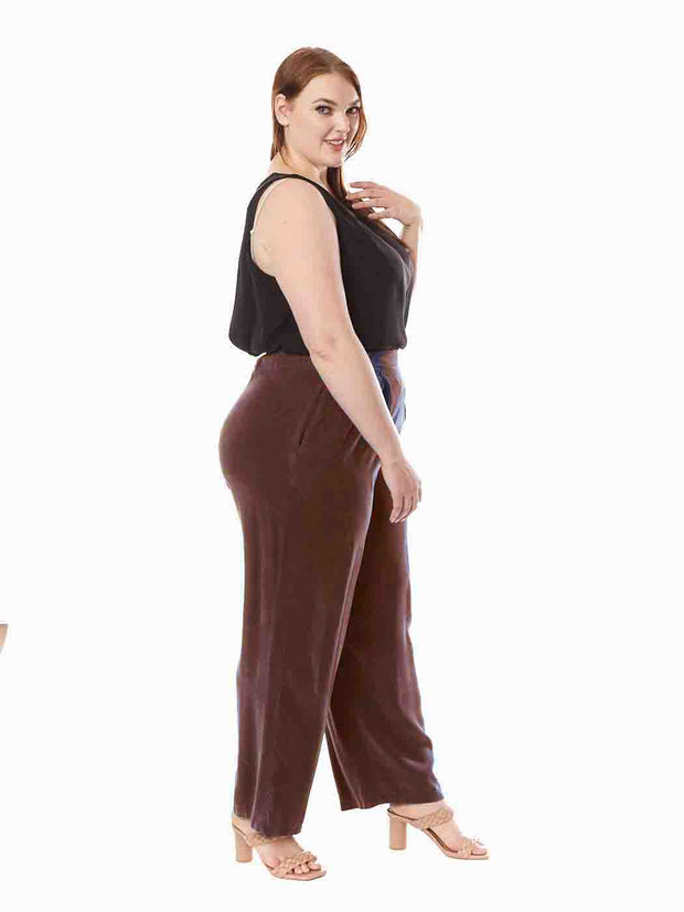 Tianello Tencel “Kathryn” Flat Front - Elastic Back Pants