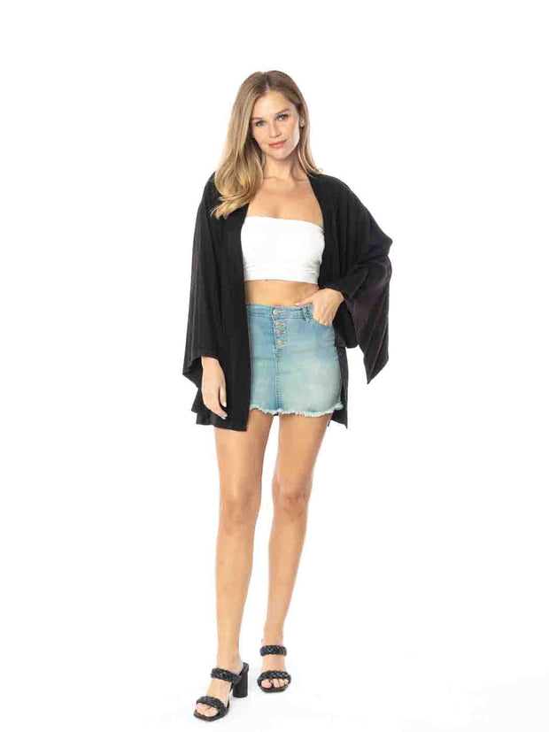 Tianello TENCEL™ "Kate" Kimono Jacket-Black
