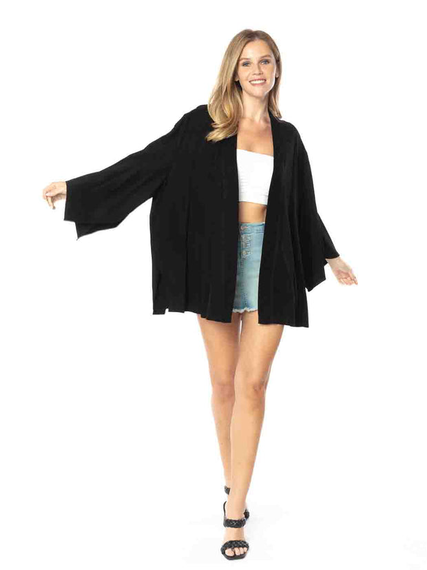 Tianello TENCEL™ "Kate" Kimono Jacket-Black