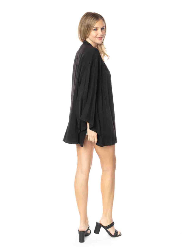 Tianello TENCEL™ "Kate" Kimono Jacket-Black