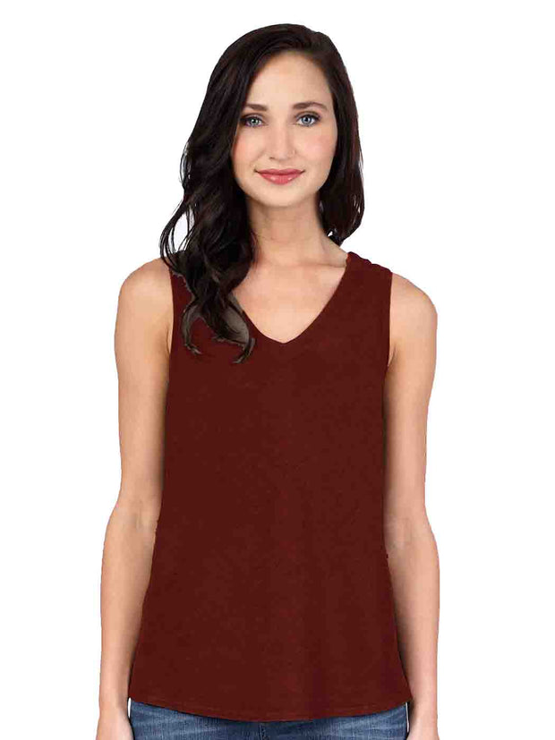 Tianello TENCEL™ Whisper Knit Erika Bias Tank-Expresso