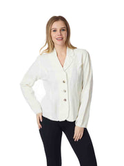 Tianello TENCEL™  "Fresia" Jacquard  "Penelope" Blouse/Jacket-Natural