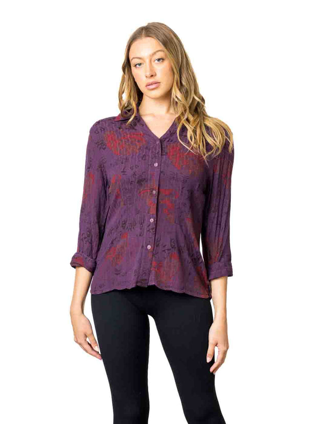 Tianello TENCEL™ "Geisha" Print "Suzy" Blouse