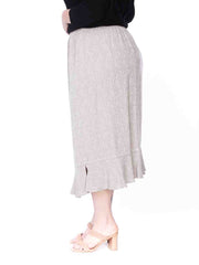 Tianello TENCEL™  "Paisley"  Jacquard "Tulip" Skirt-Slate
