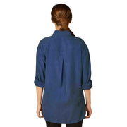 Tianello   TENCEL™  "Boyfriend" Shirt-Big Shirt-Cobalt Blue