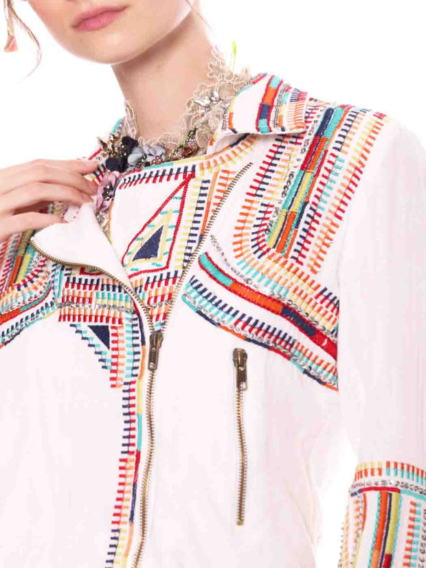 Tianello Aratta Crafted   2 Pocket "Lily Jacket"-White