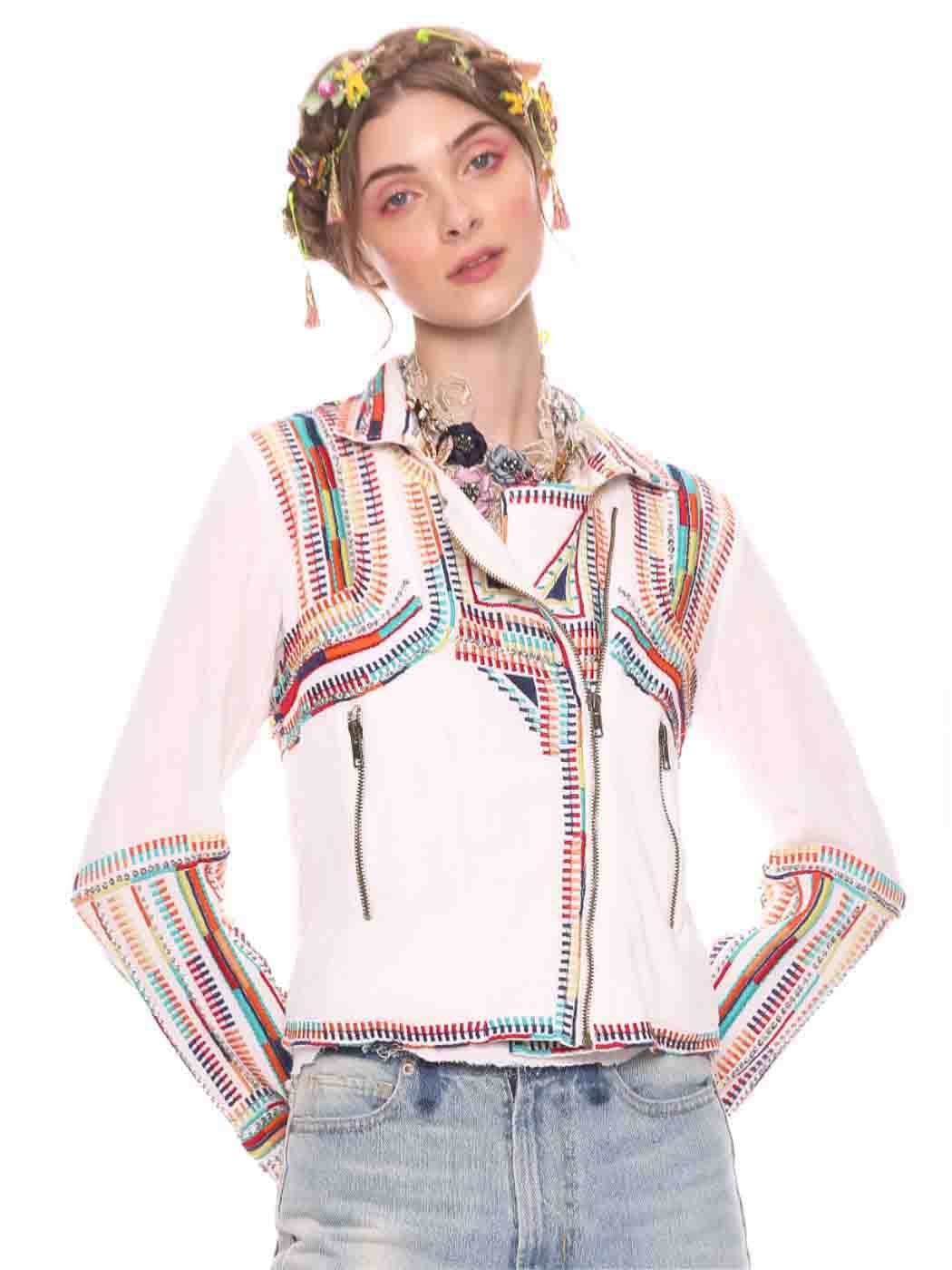 Buy Shivam Fashion Cotton Rajasthani Embroidered Jacket for Women with  Mirror Work Traditional Ethnic Shrug Jacket for kurti Navratri Gujrati  Kutchi Koti for Girls- Pink (M- Length-17, Burst-38 Inch) at Amazon.in