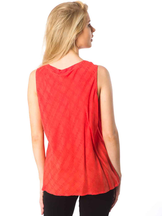 Tianello "Babel" Textured Sueded Cupro - Erika Bias Tank