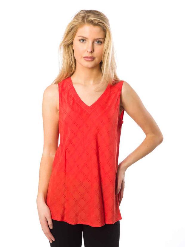 Tianello "Babel" Textured Sueded Cupro - Erika Bias Tank