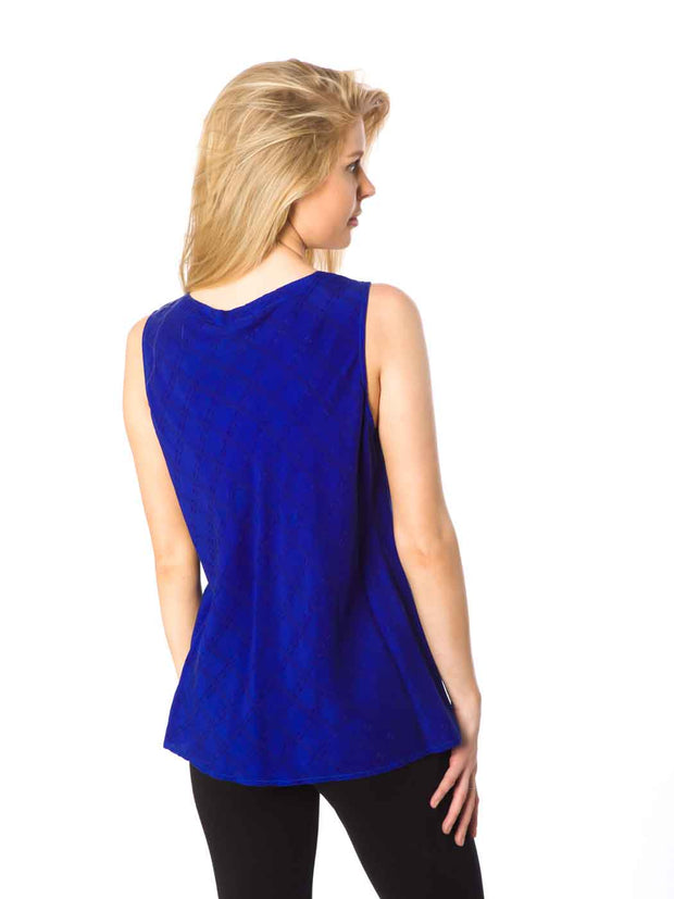 Tianello "Babel" Textured Sueded Cupro - Erika Bias Tank