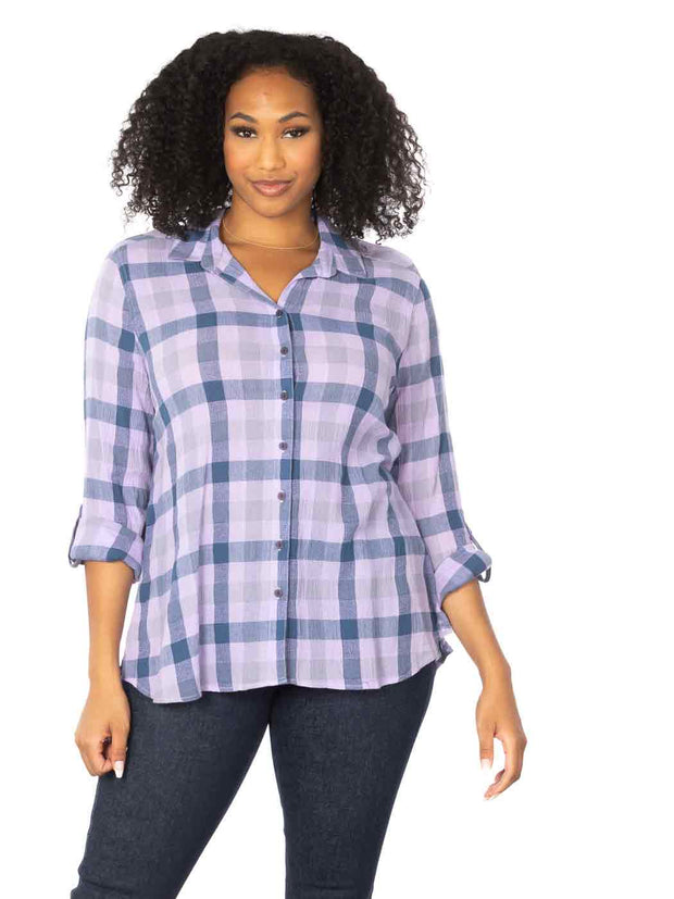 Tianello "Cejena" Cotton Gauze Loving Blouse-Lychee