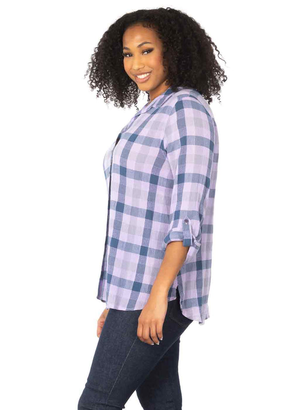 Tianello "Cejena" Cotton Gauze Loving Blouse-Lychee