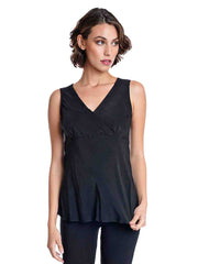 Tianello "CUPRO" Georgette "Beth" Tank-Black