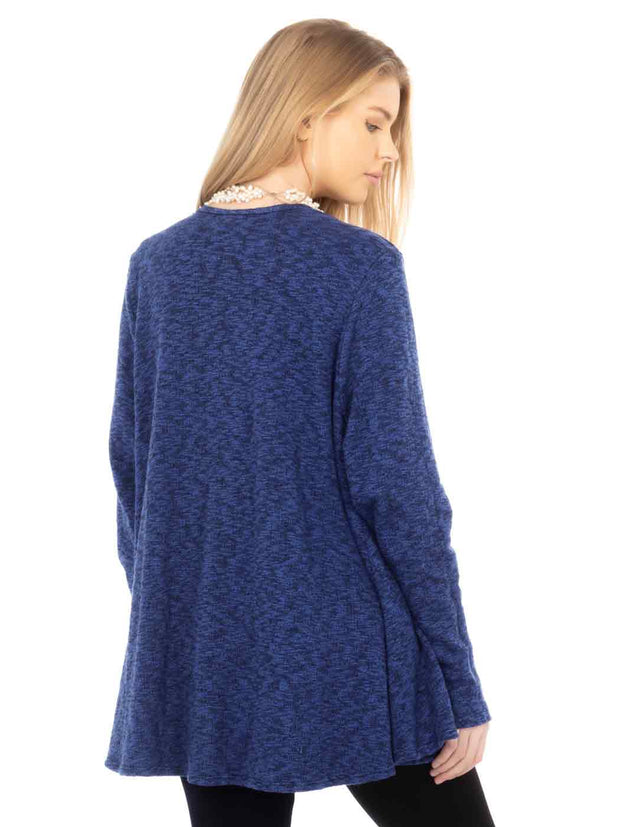 "Away" Knit Jersey  "Palmia" Flow Jacket-Cobalt