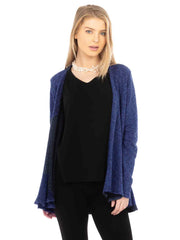 "Away" Knit Jersey  "Palmia" Flow Jacket-Cobalt