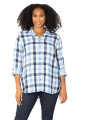 Tianello "Derek" Double Faced Cotton "Loving" Blouse-Wash