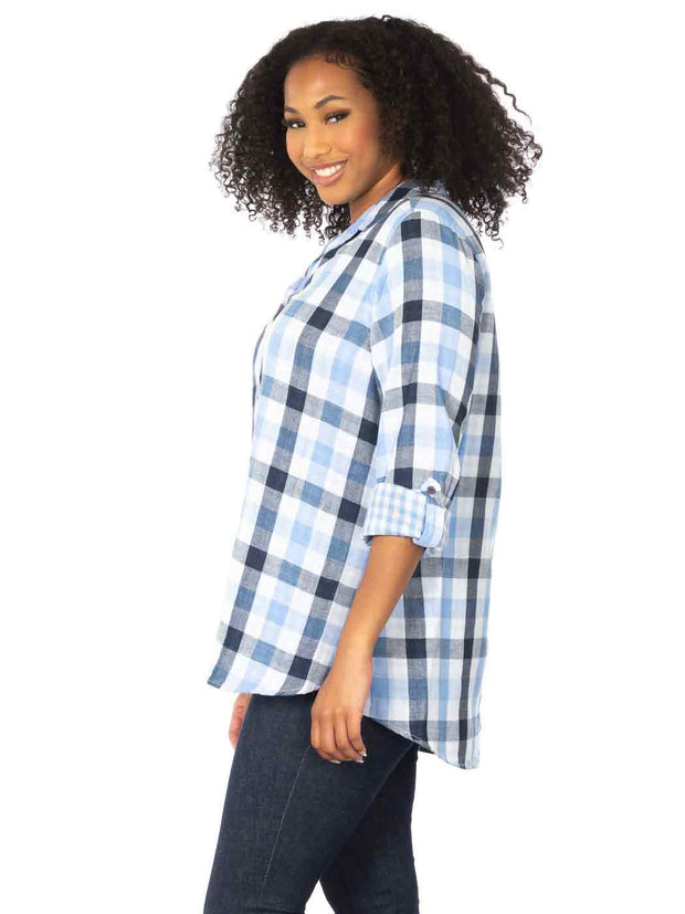 Tianello "Derek" Double Faced Cotton "Loving" Blouse-Wash
