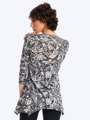 Tianello Dixen Cotton Knit Burnout "Asbury" Tunic-Wash