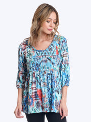 Tianello Edena Cotton Burnout Shelby Blouse-Wash