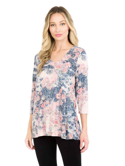 "Estee" Cotton Burnout Leyton Tunic-Pia Pink