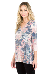 "Estee" Cotton Burnout Leyton Tunic-Pia Pink