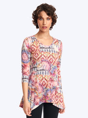 Tianello Eileen Cotton Knit Burnout Asbury Tunic-Wash