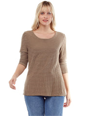 Fontaine Knit Jacquard Ballet Tee -Moss