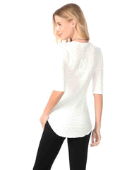 Tianello "HANA" Knit Jacquard Koi Tunic Top