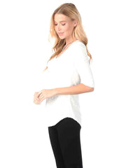 Tianello "HANA" Knit Jacquard Koi Tunic Top