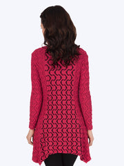 Tianello Innu Knit Jersey Jaquard "Aston" Tunic-Velvet Pink