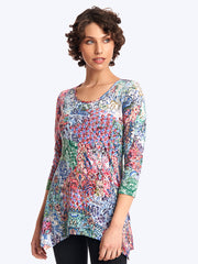 Tianello "Juicy" Cotton Knit Burnout "Asbury" Tunic-Wash