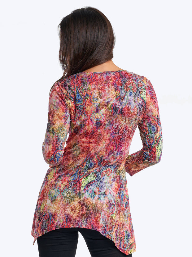 Tianello "Jinya" Cotton Knit Burnout "Asbury" Tunic-Wash