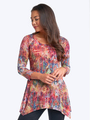 Tianello "Jinya" Cotton Knit Burnout "Asbury" Tunic-Wash