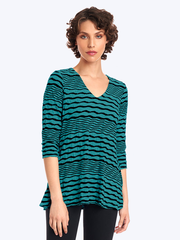 Stripe Knit Jersey Jacquard Leyton TunicVera Cruz