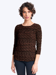 Tianello Stripe Knit Jersey Jacquard "Ballet" TeeExpresso