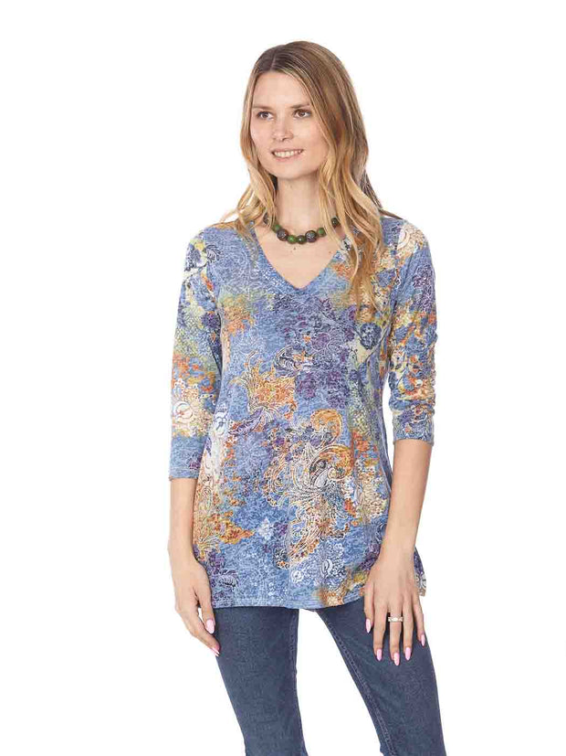 Tianello "Lenciaga" Cotton Burnout "Leyton" Tunic-Wash