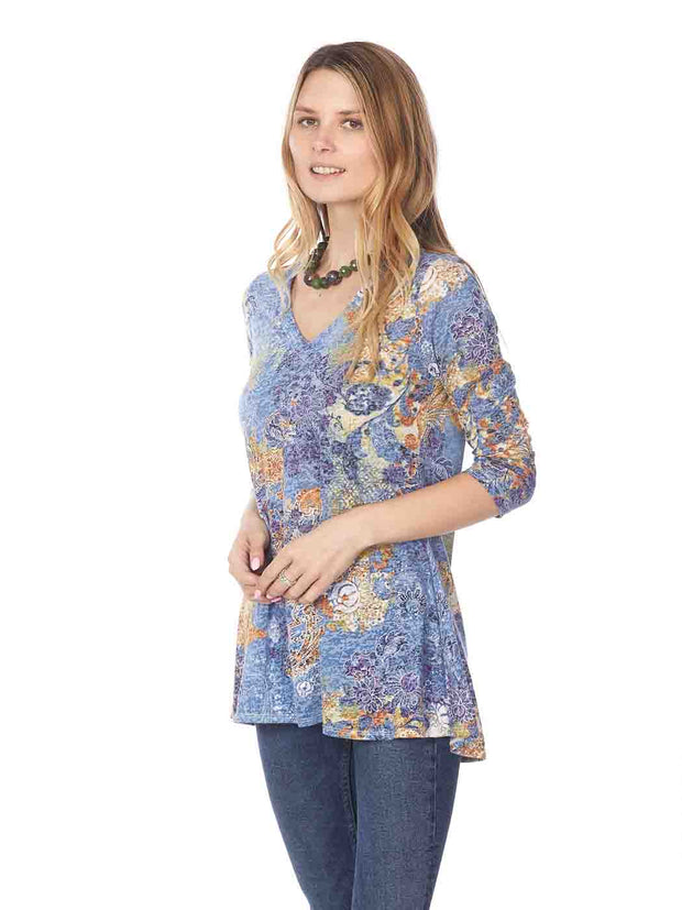 Tianello "Lenciaga" Cotton Burnout "Leyton" Tunic-Wash