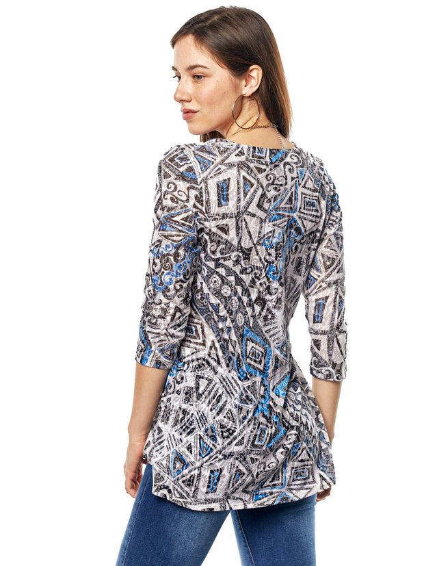 Tianello "Zenon" Cotton Burnout Leyton Tunic-Wash