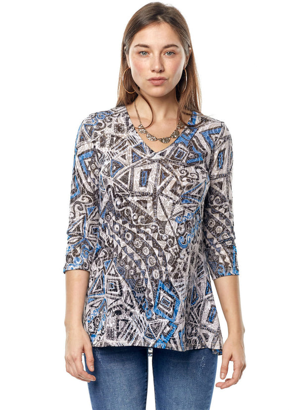 Tianello "Zenon" Cotton Burnout Leyton Tunic-Wash