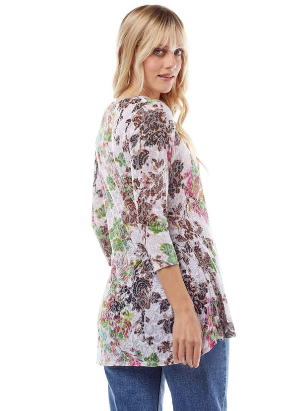 "Quinta" Cotton Burnout Leyton Tunic-WASH