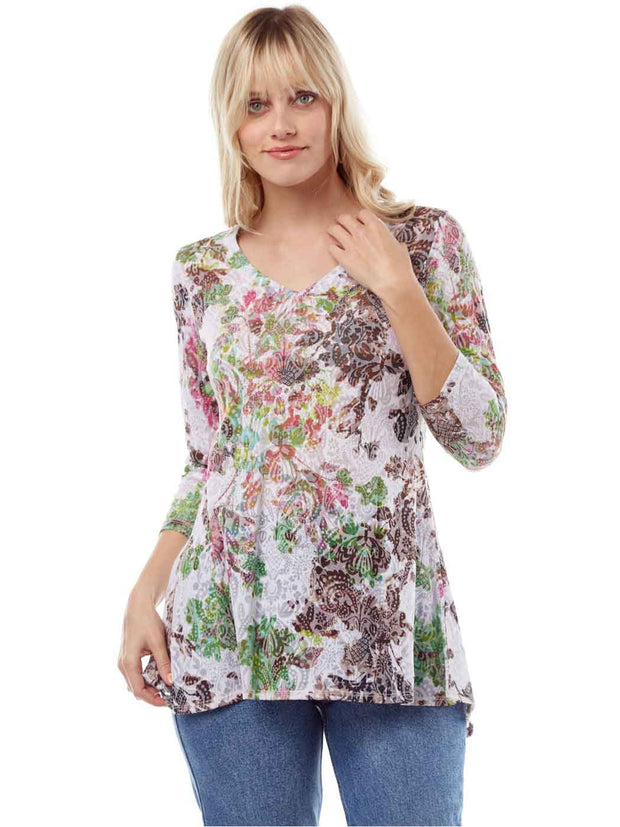 "Quinta" Cotton Burnout Leyton Tunic-WASH