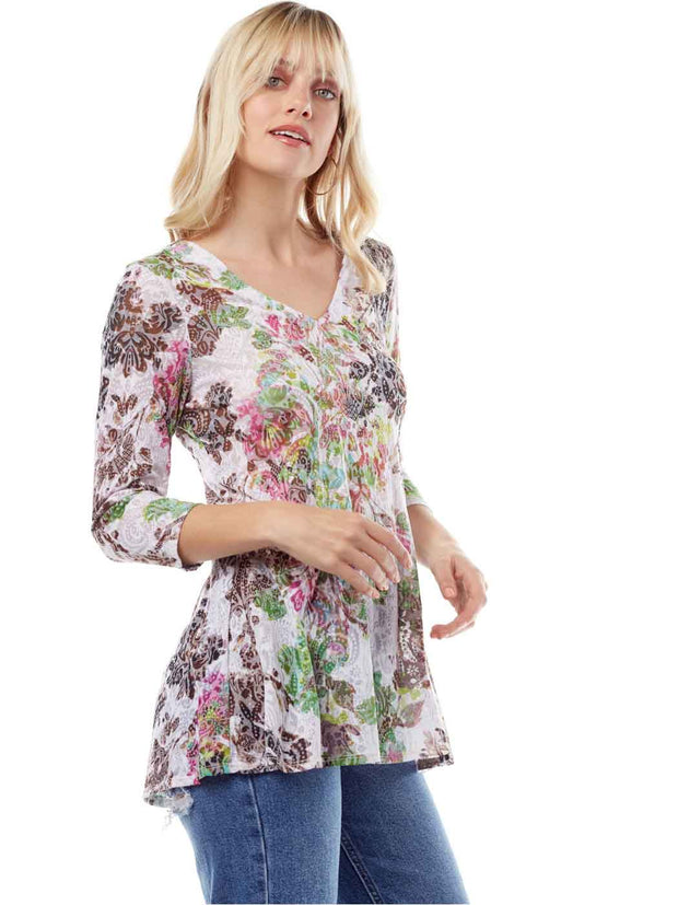 "Quinta" Cotton Burnout Leyton Tunic-WASH